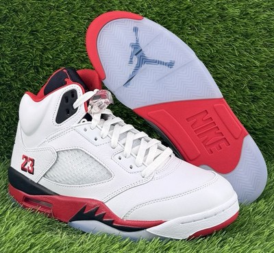 Men's Size 10.5 Air Jordan 5 Retro 2025 Fire Red HQ7978-101
