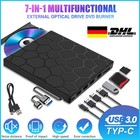 7 in 1 Externes CD/DVD Laufwerk USB 3.0 Brenner Player für PC Laptop Windows 11