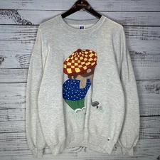 Vintage Russell Athletic Golf Graphic Pullover Crewneck Sweatshirt Men's Large