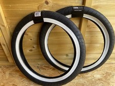 Kink Bmx Sever Tyre Pair 2.4 Size Whitewall New Unused