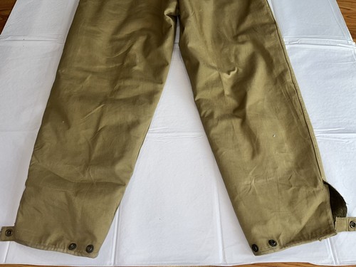 US WW2 WWII Invierno Combate Tanker Pantalones Baberos Mono Forrado de Lana Años 40’s Raro M - Imagen 10 de 16