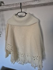 Cape Poncho Überwurf mit Woll- und Alpakaanteil Einheitsgröße Neu mit Etikett
