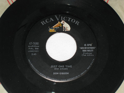 DON GIBSON-Just One Time (1960) RCA VICTOR 7'' Single
