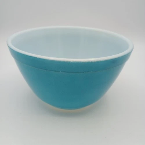 Vintage Pyrex 401 Primary Blue Mixing Bowl 1.5 Pint Please Read Description