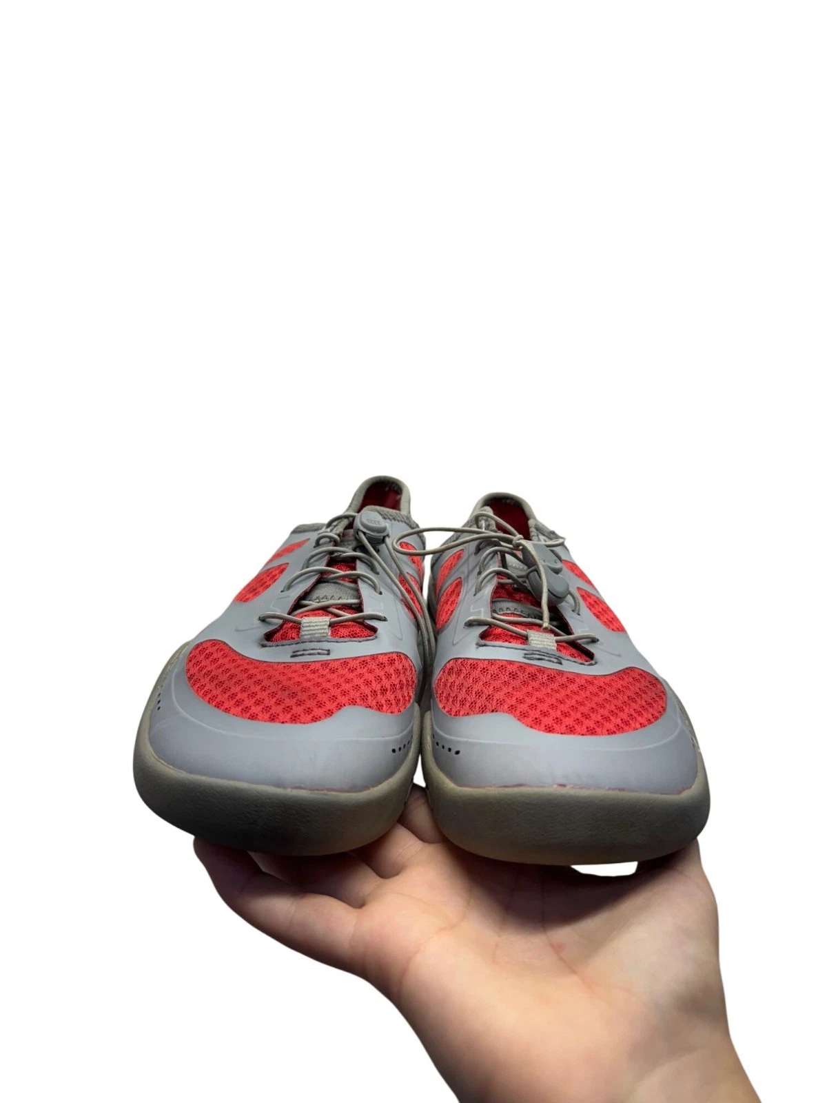 Simms Mens Gray & Red Wading Shoes With Rubber Sole Size 9 #9737