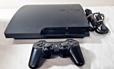 Sony PlayStation 3 Slim 160GB Console, Black (PS3) With  Original controller