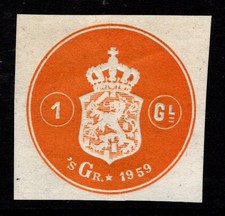 Netherlands 1959 1gl Revenue Cut Square - S51306