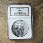 U.S. Mint 1987 American Silver Eagle $1 1oz .999 Silver NGC MS69