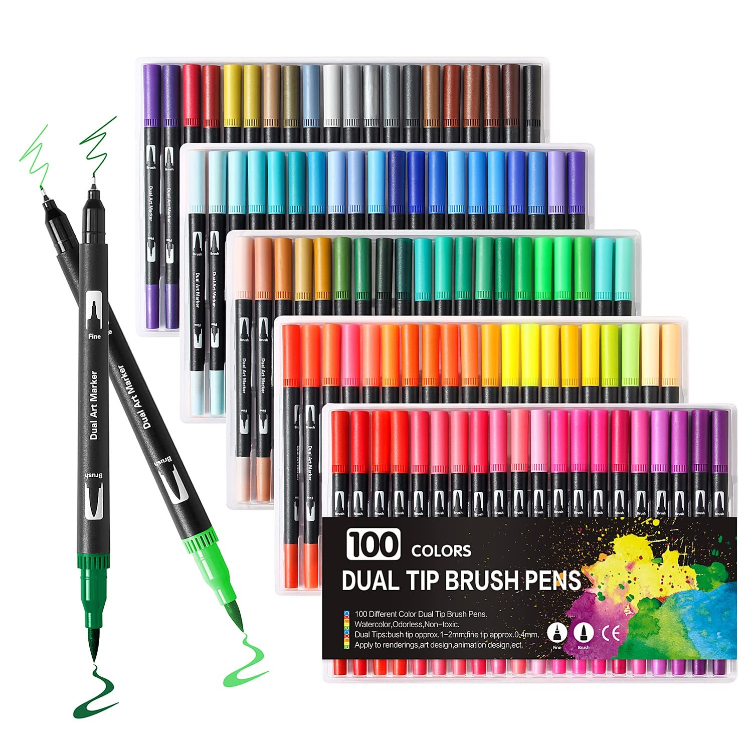 Dual Tip Pens Brush Fine Lettering Manga Sketching