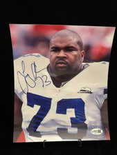 Larry Allen HOF Signed Autographed 8x10 Photo Dallas Cowboys JSA COA