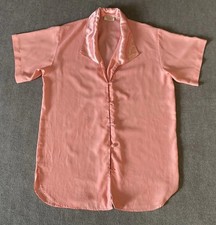Victoria  s Secret Gold Label Women  s S Pink Nightshirt Gown Button Up VTG