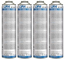 4x CFH Universalgas AT2000 330g 600ml Gaskartusche Gas 7/16" EU Gewinde