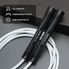 Hererope 6MM PVC Jump Rope for Men Women Fitness, Speed, Tricks, Cardio Tra...