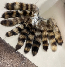 Raccoon Tail Keychain Fur Fox Tail Pendant Bag Accessories 20cm 30cm 40cm
