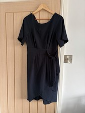Closet London Navy Sophisticated Classy Dress Women Size 12 Knot Front