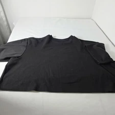 Lee Womans Short Sleeved Cropped Boxy Sweatshirt Black XXL Cotton Blend