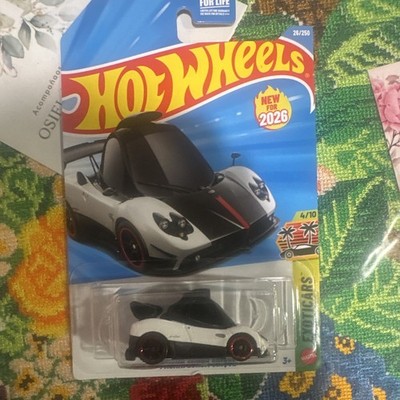 Hot Wheels Pagani Zonda Cinque Exoticars White Black Red 1:64 Diecast 2026