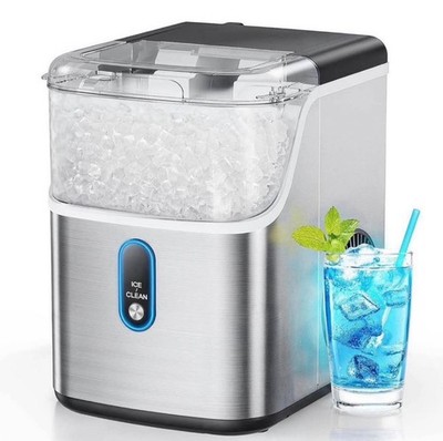 Nugget Ice Maker Countertop Chewable Ice Machine Automatic Self-Cleaning 33LBS