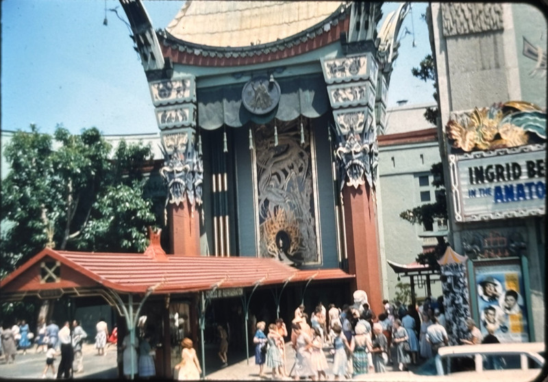 Los Angeles Hollywood Graumans Chinese Theater 1961 Original 35mm Film Slide