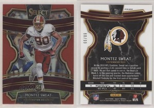 2019 Panini Select Concourse Red Prizm /99 Montez Sweat #12 Rookie RC