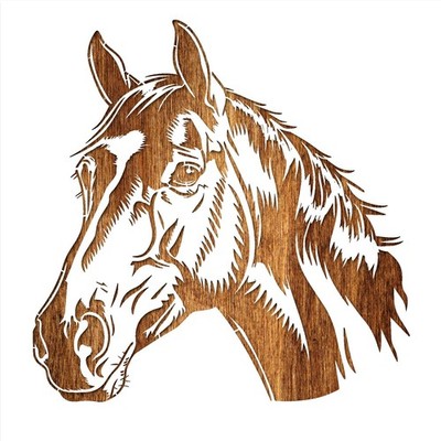 Horse Head Majestic Tribal Wall Art Reusable Plastic Stencil - StencilAir