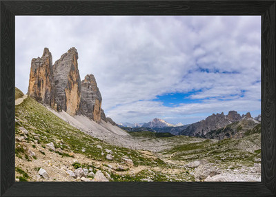 Tre Cime di Lavaredo Landscape Framed Wall Art Poster Canvas Print Picture