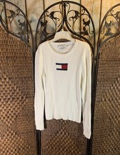 Vintage Tommy Hilfiger Ribbed Logo Sweater Size L