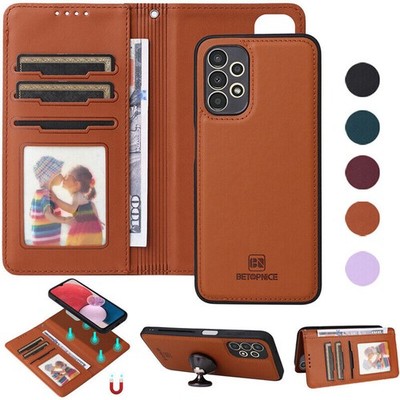 Fr Samsung A55 A15 A54 A14 A13 A23 Magnetic Leather Removable Wallet Case Cover[