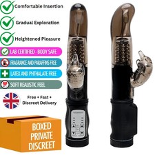 Vibrating 36 Speed Rampant Rabbit Rotating Vibrator ( BLACK ) Dildo Sex toy