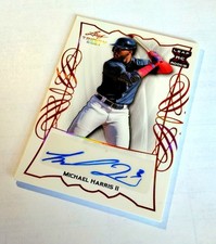 MICHAEL HARRIS II (RC AUTO) 2021 Leaf Trinity XRC Autographs HOLO-BRONZE #BA-MH1