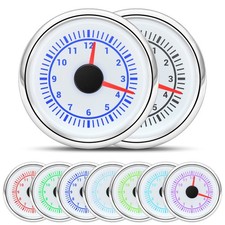 2'' 52mm Universal Clock Gauge Meter 0-12 Hours 7Colors LED for Car Truck Marine