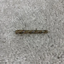VTG Swank Tie Clip Bar Mens Gold Silver Tone Rope Twist Vintage Dress Jewelry