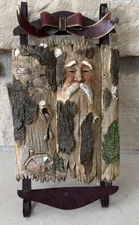 Santa Sled Christmas Décor Holiday Wall Hanging Rustic Decor EUC Beautiful
