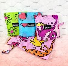 BAGGU Standard Set Of 3 Reusable Bags From The Keith Haring Collaboration New