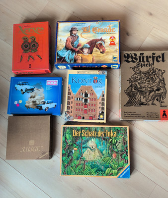 Brettspiel Sammlung El Grande, Xerxes, Kontor, Schatz der Inka, Würfelspiele
