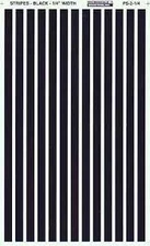 Microscale Decals ALL Scale Parallel Stripes 1/4" Wide Black PS-2-1/4