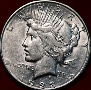 1923 S San Francisco Mint Silver Peace Dollar