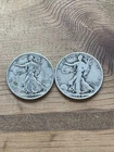 Lot of Two 1928-S Walking Liberty Half Dollars 90% Silver