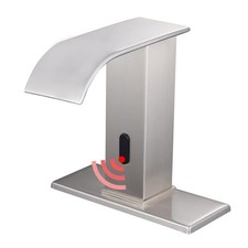 Automatic Sensor Touchless Bathroom Sink Faucet with Hole Cover Plate Vanity ...