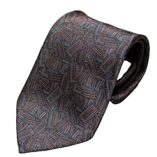 Italo Ferretti Tie Made in Italy 100% Silk Satin Geometric Colorful 3.5"