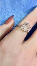 Herkimer Diamond Ring Rare Stone Tumble Free Size Gift Included
