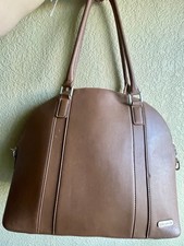 Stylish Brown Vegan Leather Diaper Bag Purse for Mom and Baby