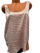 Victoria  s Secret Satin Tank Top Sleepwear White/Pink L/G