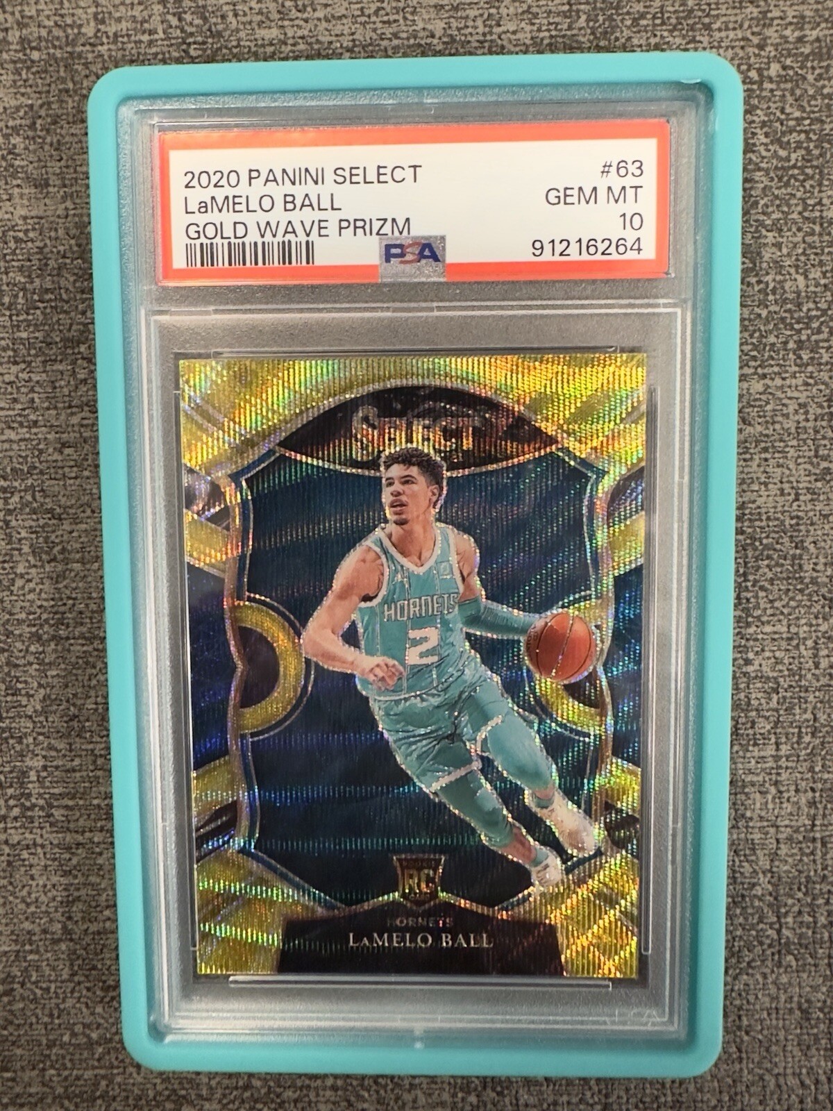 2020 Panini Select LaMelo Ball RC POP 17 Gold Wave Rookie Prizm Concourse PSA 10