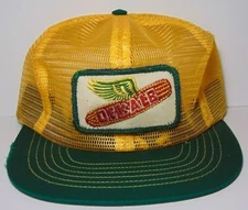Vintage Dekalb Seed Full Mesh Snapback Trucker Patch Hat Swingster Made In USA