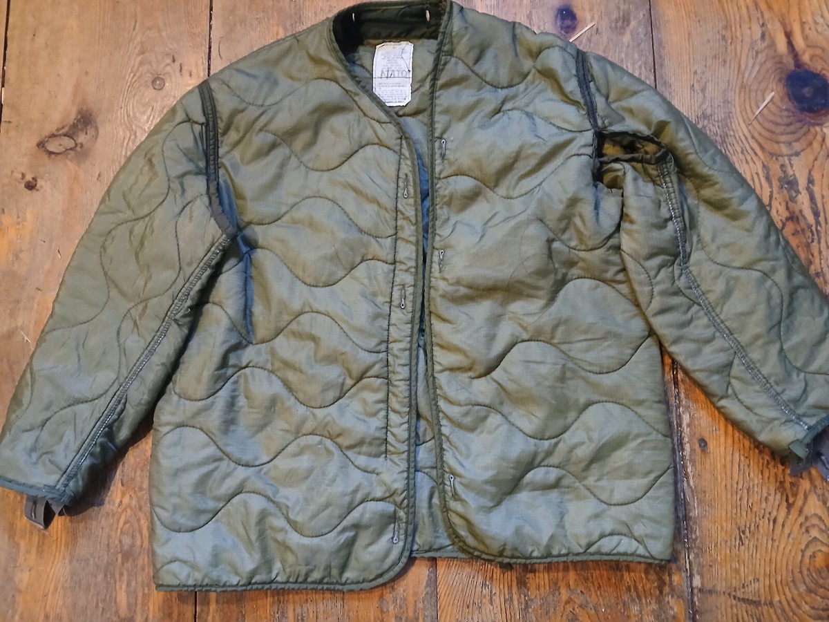 US Army Military M-65 Field Jacket Quilted Coat Liner Warm Nylon