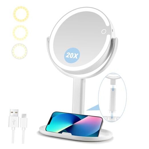 20X Magnifying Lighted Makeup Mirror with 8.8 Inch LED-image