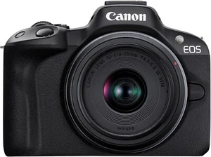 Canon EOSR50BK-1845ISSTMLK Sans miroir SLR caméra EOS R50 Kit d'objectifs standard Zoom