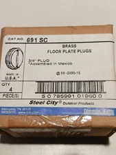 STEEL CITY 691 SC  3/4" BRASS FLOOR PLATE PLUG