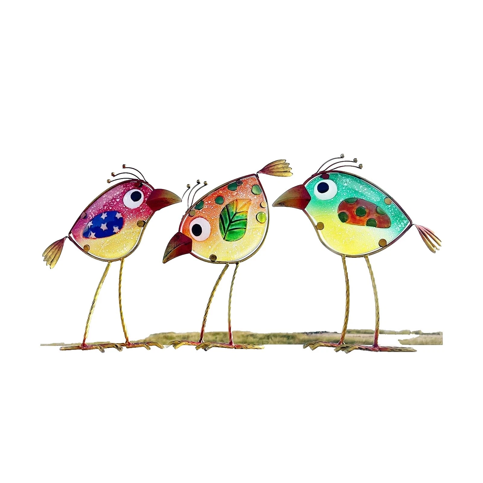 Animais De Vidro multicolorida estátuas e Enfeites para Ambiente Externo